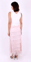 Siena Maxi Skirt - Gigi Moda - Made in Italy # 8601, Free Shipping, Gigi Moda, Made in Italy, OS, Ruffle, Silk