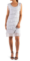Siena Sleeveless Dress - Gigi Moda - Made in Italy # 100% Silk, ASSYMETRICAL RUFFLE DRESS, Dress, Gigi Moda, Made in Italy, MOB DRESS, MOD, MOG, MOG DRESS, MOTHER OF GROOM DRESS, MOTHER OF THE BRIDE DRESS, one size, OS, RUFFLE DRESS ITALY, RUFFLED DRESS, ruffles, RUFFLES DRESS, Silk, Sleeveless, SLEEVELESS DRESS, TIERED RUFFLED DRESS