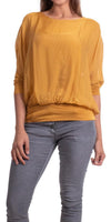 Daphna Blouse - Gigi Moda - Made in Italy # 100% Silk, Blouse, free shipping, Gigi Moda, italian top, Made in Italy, OS, resort, resort wear, Silk, Sleeves, Top, washable