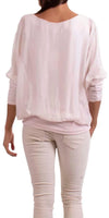 Daphna Blouse - Gigi Moda - Made in Italy # 100% Silk, Blouse, free shipping, Gigi Moda, italian top, Made in Italy, OS, resort, resort wear, Silk, Sleeves, Top, washable