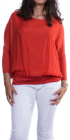 Daphna Blouse - Gigi Moda - Made in Italy # 100% Silk, Blouse, free shipping, Gigi Moda, italian top, Made in Italy, OS, resort, resort wear, Silk, Sleeves, Top, washable