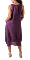 Luna Dress - Gigi Moda - Made in Italy # 100% Linen, Dress, Gigi Moda, Linen, Made in Italy, OS, Pockets, Sleeveless