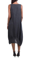 Luna Dress - Gigi Moda - Made in Italy # 100% Linen, Dress, Gigi Moda, Linen, Made in Italy, OS, Pockets, Sleeveless