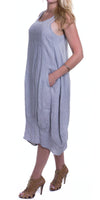 Luna Dress - Gigi Moda - Made in Italy # 100% Linen, Dress, Gigi Moda, Linen, Made in Italy, OS, Pockets, Sleeveless