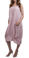 Luna Dress - Gigi Moda - Made in Italy # 100% Linen, Dress, Gigi Moda, Linen, Made in Italy, OS, Pockets, Sleeveless