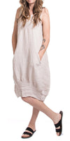 Luna Dress - Gigi Moda - Made in Italy # 100% Linen, Dress, Gigi Moda, Linen, Made in Italy, OS, Pockets, Sleeveless