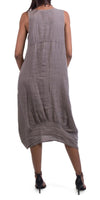 Luna Dress - Gigi Moda - Made in Italy # 100% Linen, Dress, Gigi Moda, Linen, Made in Italy, OS, Pockets, Sleeveless