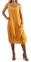 Luna Dress - Gigi Moda - Made in Italy # 100% Linen, Dress, Gigi Moda, Linen, Made in Italy, OS, Pockets, Sleeveless