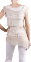 Siena Sleeveless Top - Gigi Moda - Made in Italy # Blouse, Gigi Moda, Made in Italy, one size, OS, Ruffle, Silk, Sleeveless, Top