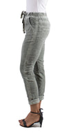 Poluma Pants - Gigi Moda - Made in Italy # Cropped pants, drawstring, drawstring pants, Gigi Moda, lightweight, made in italy, Pants, plain, pockets, stretch