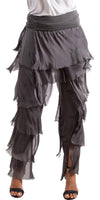 Siena Pant - Gigi Moda - Made in Italy # Gigi Moda, italian pants, italian silk, Made in Italy, OS, Pants, Ruffle, Silk, silk pants