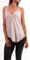 Demi Cami - Gigi Moda - Made in Italy # Blouse, Cami, DEEP V-NECK, free shipping, Gigi Moda, italian top, Made in Italy, OS, resort, resort wear, Top