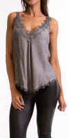Demi Cami - Gigi Moda - Made in Italy # Blouse, Cami, DEEP V-NECK, free shipping, Gigi Moda, italian top, Made in Italy, OS, resort, resort wear, Top