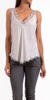 Demi Cami - Gigi Moda - Made in Italy # Blouse, Cami, DEEP V-NECK, free shipping, Gigi Moda, italian top, Made in Italy, OS, resort, resort wear, Top