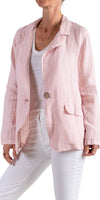 Sabrina Linen Blazer - Shop Gigi Moda - Made in Italy # 100% Linen, blazer, button, clothing for women, Collared, faux pocket, Gigi Moda, italian brand, italian clothes, Italian Fashion, Jacket, open jacket