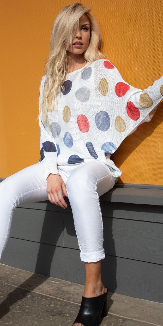 Donatella Dot Sweater: Elevate Your Style with Gigi Moda