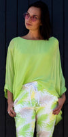 Seta Cara Kaftan - Gigi Moda - Made in Italy # 100% Silk, Blouse, Kaftan, Made in Italy, OS, resort, resort wear, Silk