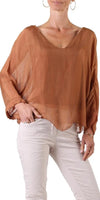 Isabetta Silk Crop Top - Gigi Moda - Made in Italy # italian clothing, made in italy, silk, silk blouse, womens clothing, womens tops