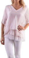 Diana Top - Gigi Moda - Made in Italy # 100% Silk, Blouse, free shipping, Gigi Moda, italian top, Made in Italy, OS, resort, resort wear, Silk, Top, washable
