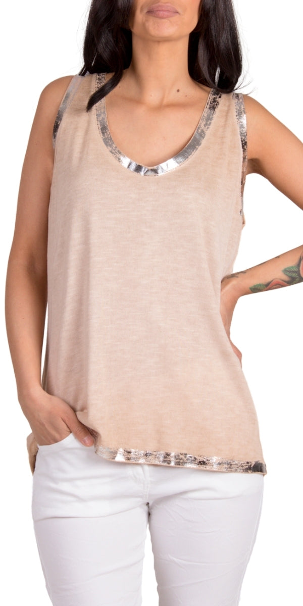 Lunia Tank - Gigi Moda - Made in Italy # beach, comfy top, flowing, Gigi Moda, italian tank, Made in Italy, one size, Top, viscose, washable, womens fashion