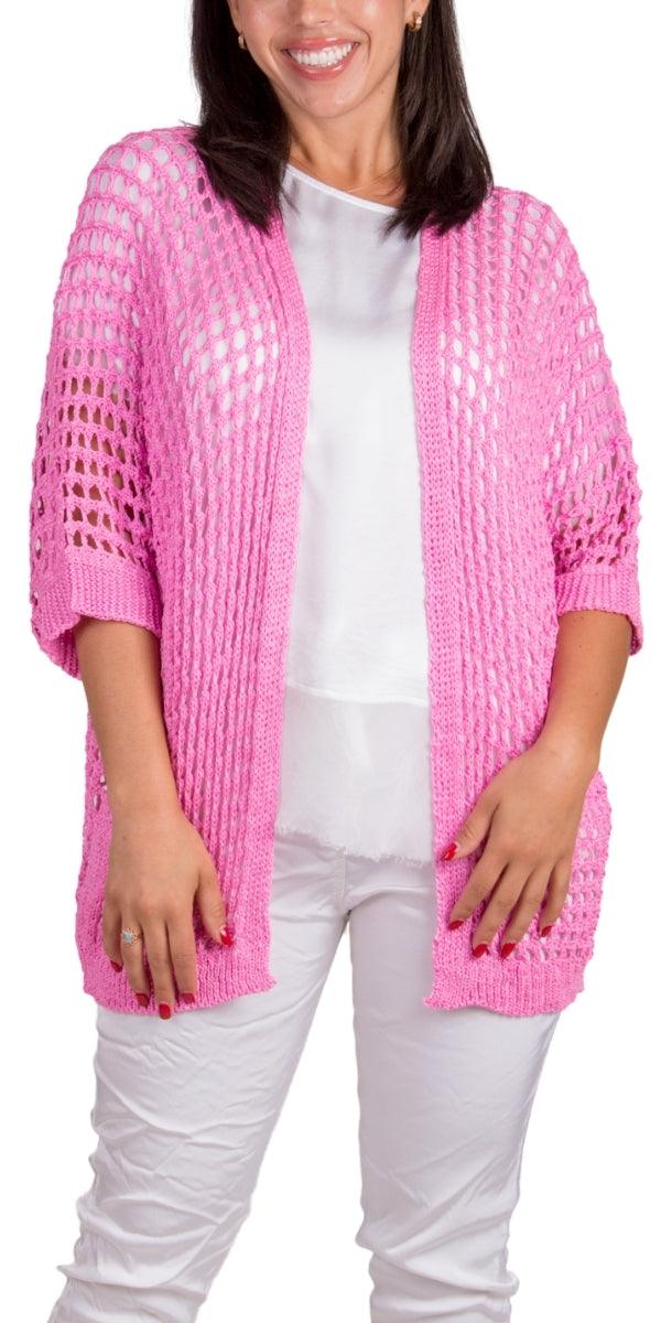 Rosana Knit Cardigan - Gigi Moda - Made in Italy # Cardigan, coats, comforatable fit, Gigi Moda, holes, Jacket, Jackets, Knit, Knit Cardigan, made in italy, shop gigi moda, womans clothing
