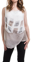 Allegra Silk Top - Gigi Moda - Made in Italy # Blouse, italian blouse, italian tank top, italian top, Made in Italy, OS, resort wear, Silk, silk blouse, silk tank, Sleeveless, sleeveless top, Tank Top, Top