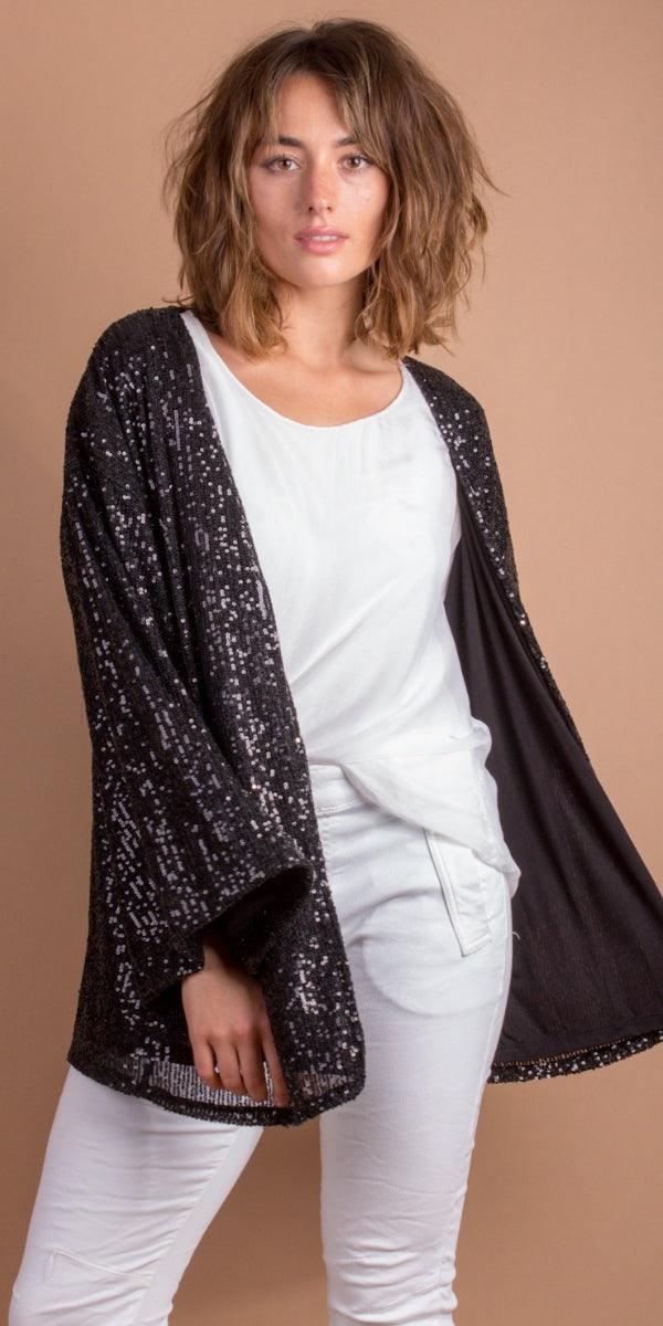 Grey sequin outlet cardigan