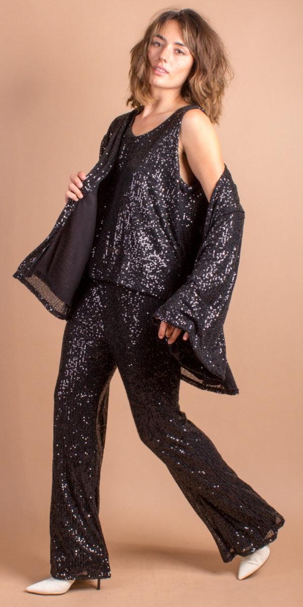 Festa Sequin Cardigan - Gigi Moda - Made in Italy # Cardigan, free shipping, gigi moda, holiday, Jacket, made in Italy, party, Sequins