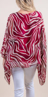 Seta Zebra Print Kaftan - Shop Gigi Moda - Made in Italy # 100% Silk, animal print, Blouse, gigi moda, italian silk blouse, Kaftan, Made in Italy, OS, resort, resort wear, Silk, silk blouse