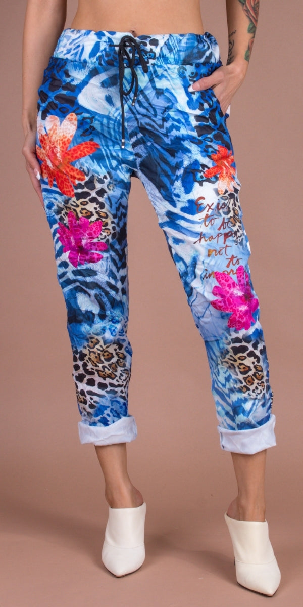Geniviv Aloha Leopard Print Pant