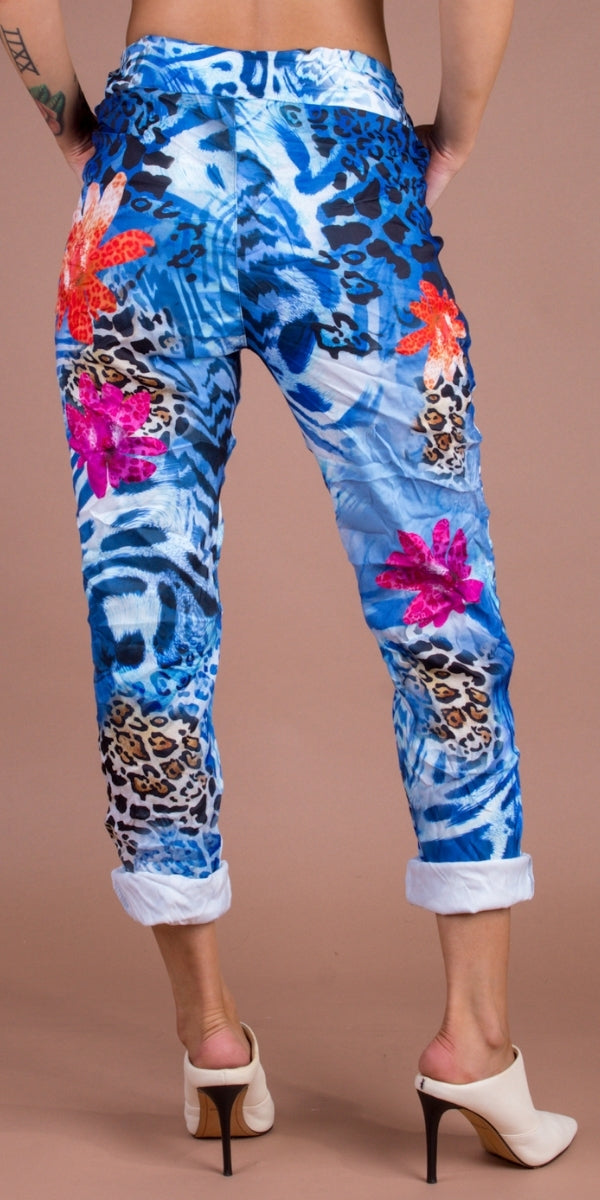 Geniviv Aloha Leopard Print Pant