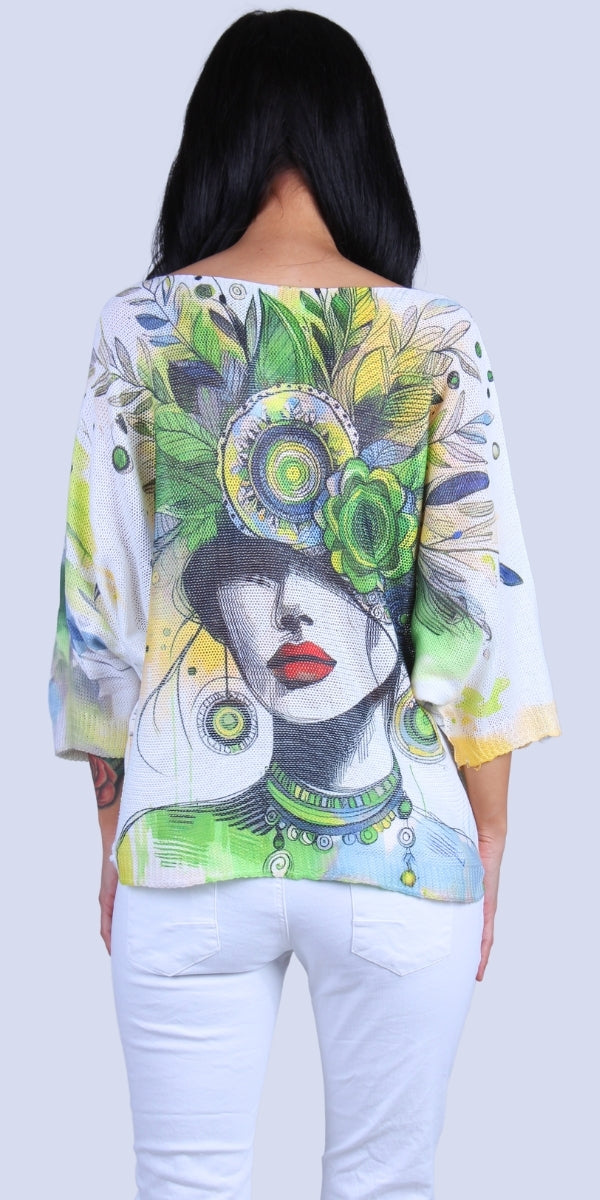 Dama Batwing Sweater - Gigi Moda - Made in Italy # batwing, Comfortable fit, Cover Up, Gigi Moda, Knit, knit blouse, knit sweater, made in italy, mesh, mesh sweater, Sweater, Womens Clothing, Womens Tops