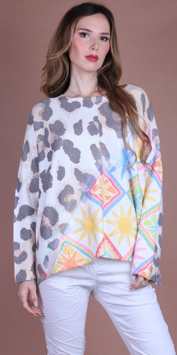 Celeste Cheetah Print Sweater