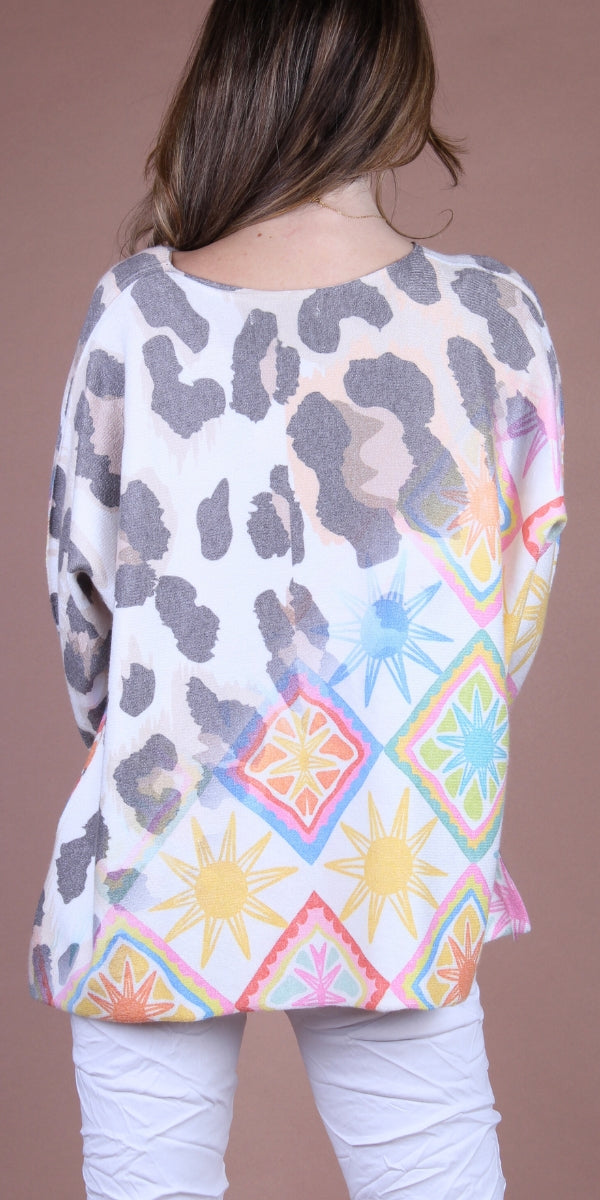 Celeste Cheetah Print Sweater