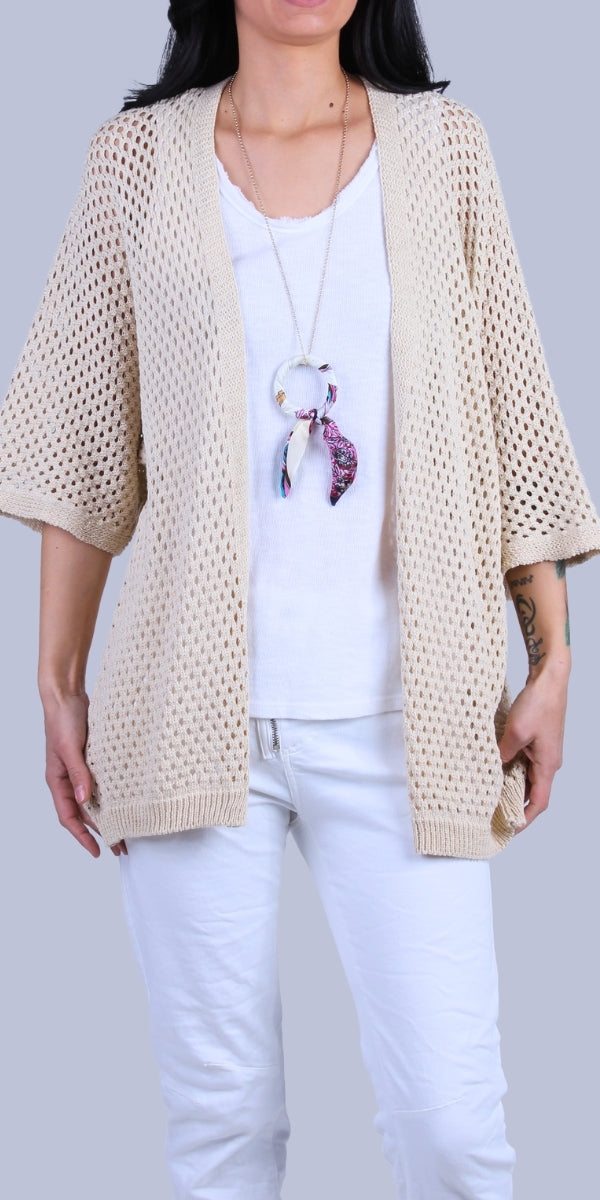 Lucia Knit Cardigan - Gigi Moda - Made in Italy # Cardigan, coats, comforatable fit, Gigi Moda, holes, Jacket, Jackets, Knit, Knit Cardigan, made in italy, shop gigi moda, womans clothing
