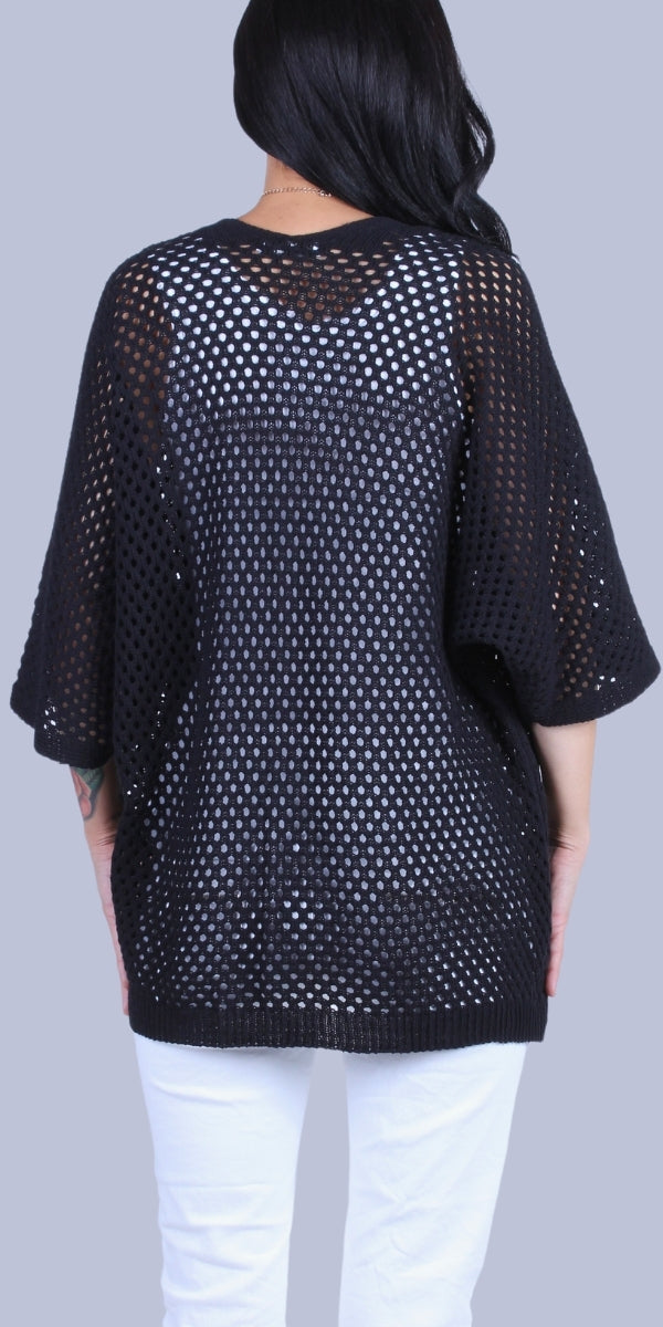 Lucia Knit Cardigan - Gigi Moda - Made in Italy # Cardigan, coats, comforatable fit, Gigi Moda, holes, Jacket, Jackets, Knit, Knit Cardigan, made in italy, shop gigi moda, womans clothing