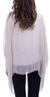 Seta Cara Kaftan - Gigi Moda - Made in Italy # 100% Silk, Blouse, Kaftan, Made in Italy, OS, resort, resort wear, Silk