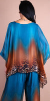 Seta Savanna Kaftan - Gigi Moda - Made in Italy # animal print, Blouse, cheetah print, gigi moda, italian silk blouse, Kaftan, Made in Italy, maxretail, Ombre, OS, paisley print, resort, resort wear, Silk, silk blouse
