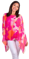 Seta Aura Print Kaftan - Shop Gigi Moda - Made in Italy # 100% Silk, Blouse, gigi moda, italian silk blouse, Kaftan, Made in Italy, OS, resort, resort wear, Silk, silk blouse