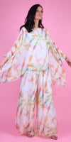 Seta Tinta Kaftan - Gigi Moda - Made in Italy # Abstract, abstract print, Blouse, gigi moda, italian silk blouse, Kaftan, Made in Italy, OS, resort, resort wear, Silk, silk blouse, Tie Dye