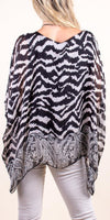 Seta Unica Kaftan - Shop Gigi Moda - Made in Italy # 100% Silk, animal print, Blouse, gigi moda, italian silk blouse, Kaftan, Made in Italy, OS, resort, resort wear, Silk, silk blouse