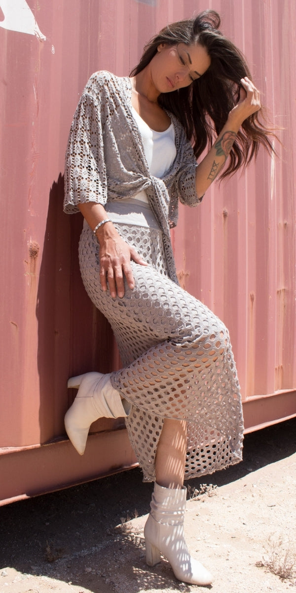 Rete Cotton Skirt