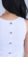 Eva Knit Top - Gigi Moda - Made in Italy # Buttons, front pocket, gigi moda, Knit, made in italy, one size, Sleeveless, tank