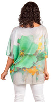 Papavero Knit Top - Gigi Moda - Made in Italy # batwing, comforatable fit, floral, floral design, Floral Print, flower print, Flowers, Gigi Moda, Knit, lurex, made in italy, shop gigi moda, V Neck, womans clothing