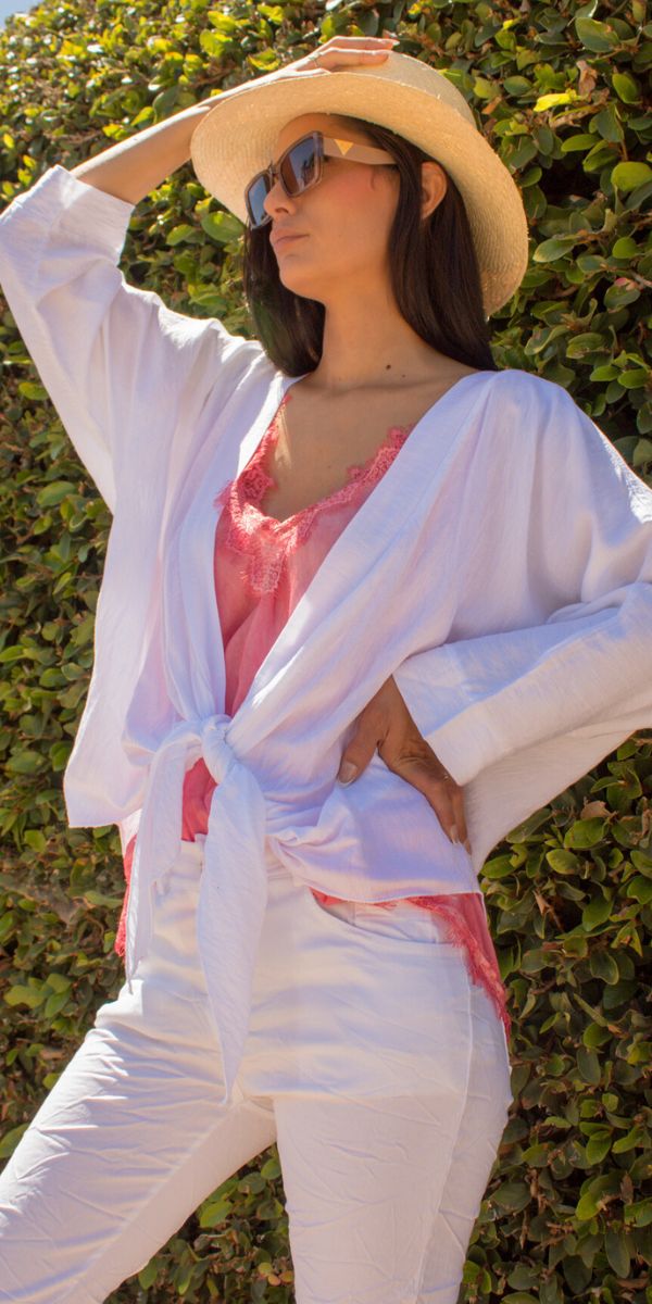 Grado Cardigan - Gigi Moda - Made in Italy # batwing sleeves, Cardigan, comforatable fit, Cover Up, Gigi Moda, Jacket, Jackets, made in italy, shop gigi moda, ties at front, womans clothing