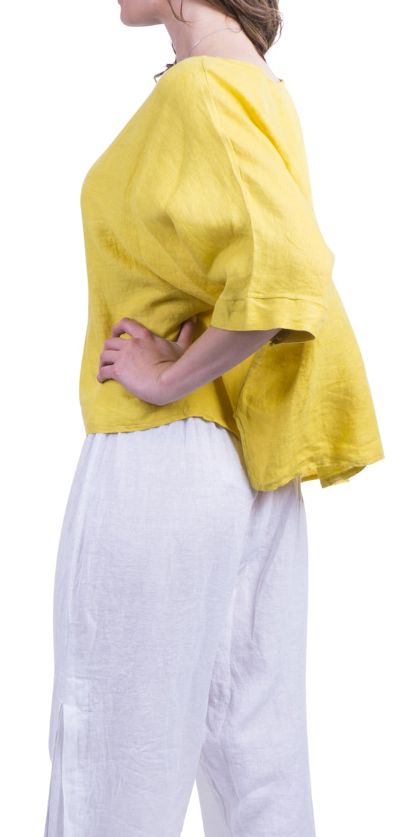 Lucy Blouse - Gigi Moda - Made in Italy # 100% Linen, Blouse, casual, free shipping, Gigi Moda, Kaftan, Linen, Made in Italy, OS, resort wear, spring, summer