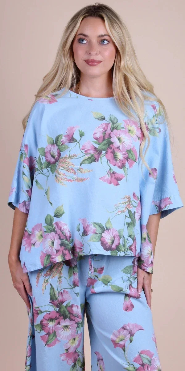 Lucy Pink Morning Glory Blouse