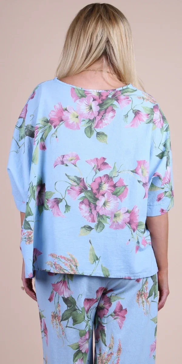 Lucy Pink Morning Glory Blouse