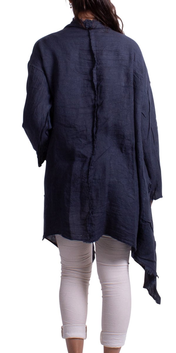 Aisha Linen Cardigan - Gigi Moda - Made in Italy # 100% Linen, Cardigan, Gigi Moda, hand wash, Linen, Made in Italy, one size, OS, washable