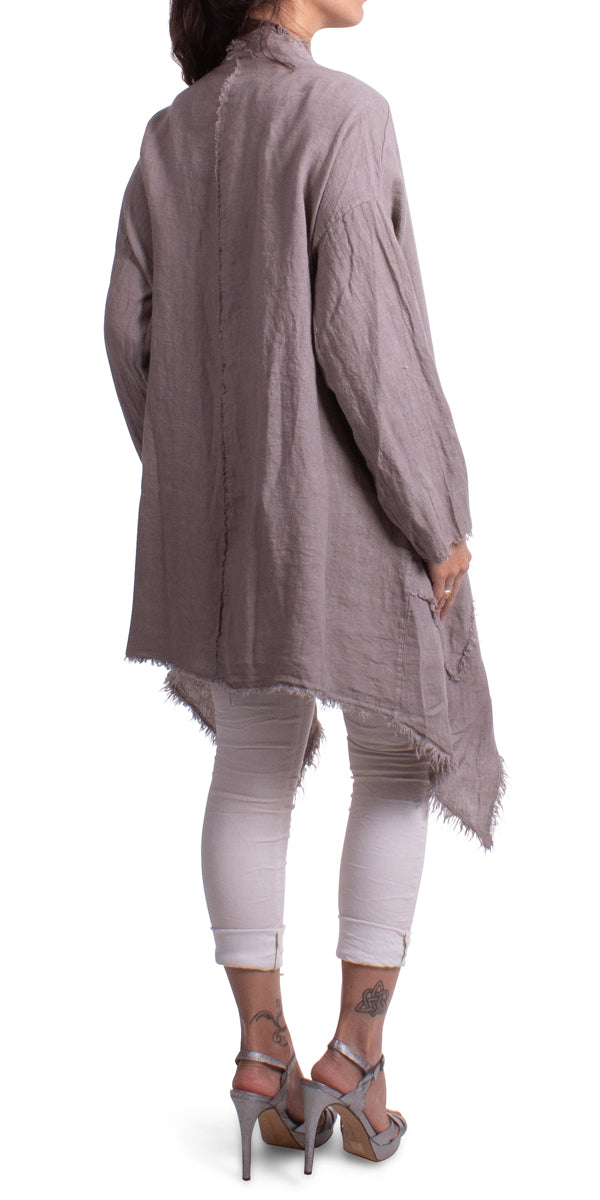 Aisha Linen Cardigan - Gigi Moda - Made in Italy # 100% Linen, Cardigan, Gigi Moda, hand wash, Linen, Made in Italy, one size, OS, washable